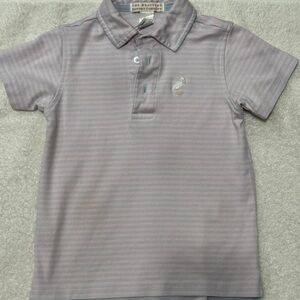 The Beaufort Bonnet Prim & Proper Polo - Buckhead Blue & Palm Beach Pink Stripe